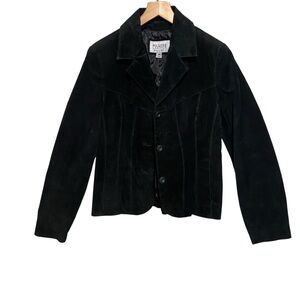 Wilsons Leather Maxima Women’s‎ Black Suede Leather Jacket Size M